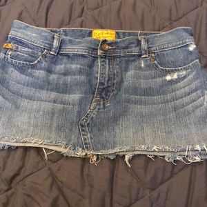 hollister jean skirt size 9